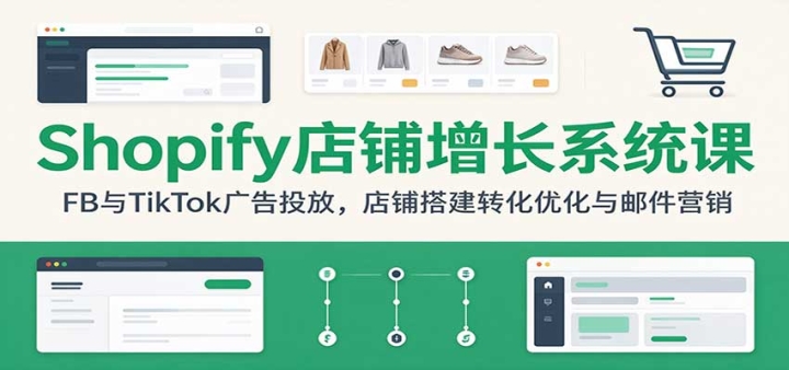 Shopify��������ϵͳ�Σ�FB��TikTok���Ͷ�ţ����̴ת���Ż����ʼ�Ӫ��